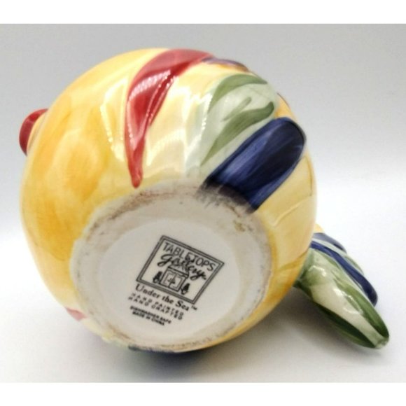 Under the Sea Small Fish Creamer Tabletops Unlimited Hand Painted 12oz Ocean - Picture 9 of 12